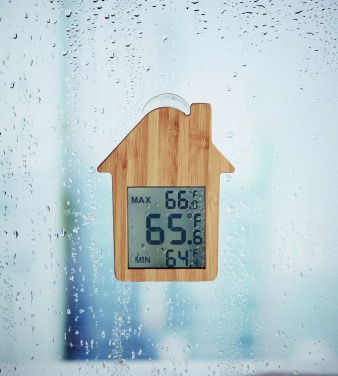 Logo trade advertising products picture of: Bamboo weather station HISA
