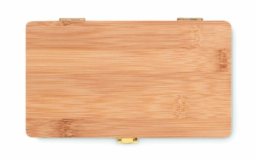 Logo trade promotional merchandise picture of: 21 pcs tool set in bamboo case