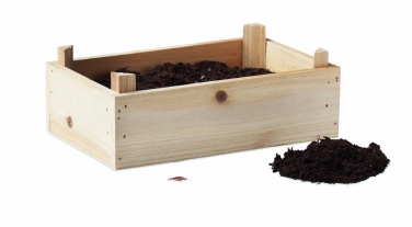 Logo trade promotional merchandise photo of: Tomato kit in wooden crate