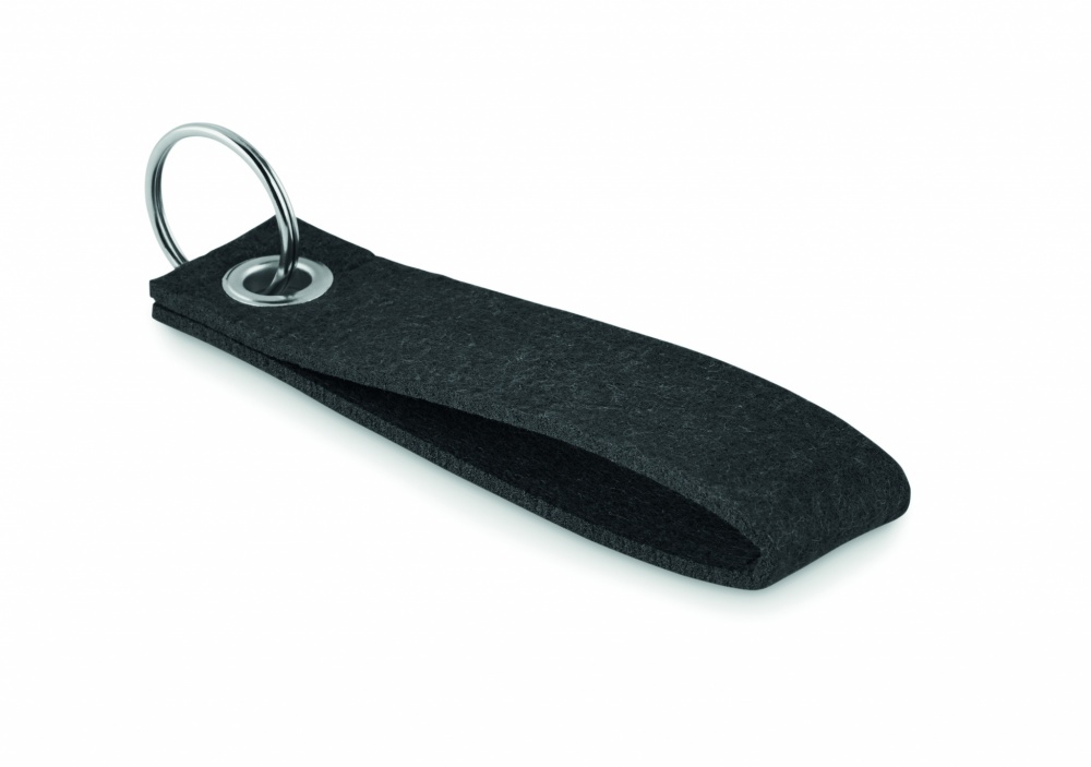 Logotrade promotional item image of: RPET felt key ring Hämeenlinna