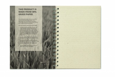 Logotrade business gift image of: A5 grass notebook 80 lined