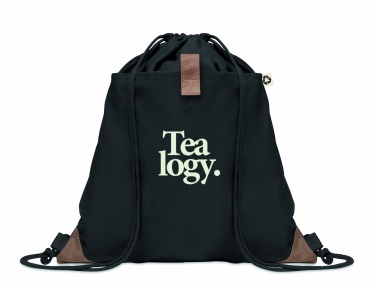 Logo trade corporate gifts image of: Recycled cotton drawstring bag