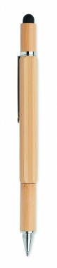 Logotrade promotional items photo of: Spirit level pen in bamboo