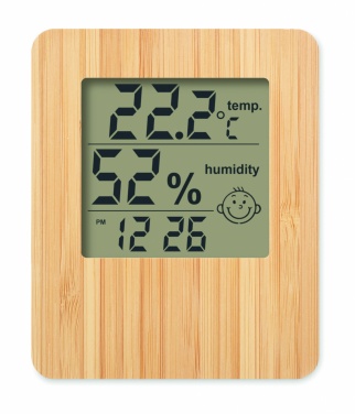 Logotrade promotional item image of: Bamboo weather station