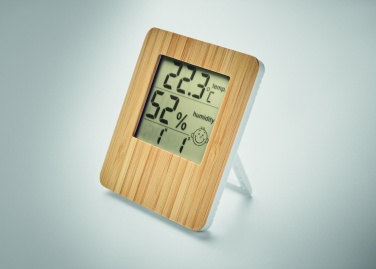 Logo trade advertising products image of: Bamboo weather station