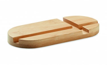 Logo trade promotional products image of: Bamboo tablet/smartphone stand