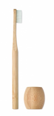 Logotrade promotional giveaway picture of: Bamboo tooth brush with stand