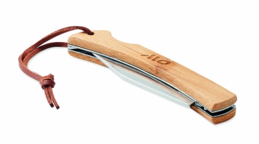 Logotrade promotional item picture of: Foldable knife in bamboo