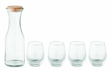 Logo trade promotional giveaways image of: Set of recycled glass drink