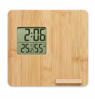 Logotrade promotional merchandise photo of: Bamboo weather station 10W