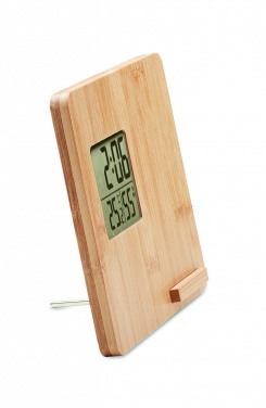 Logotrade promotional merchandise image of: Bamboo weather station 10W