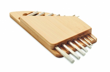 Logotrade promotional product picture of: Hex key set in bamboo