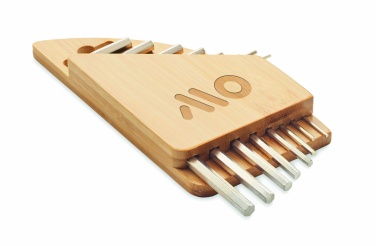 Logo trade advertising products image of: Hex key set in bamboo