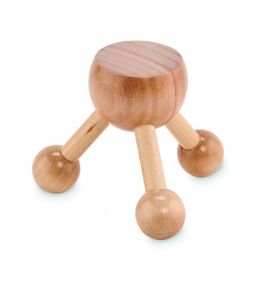 Logo trade promotional items picture of: Hand held massager in wood
