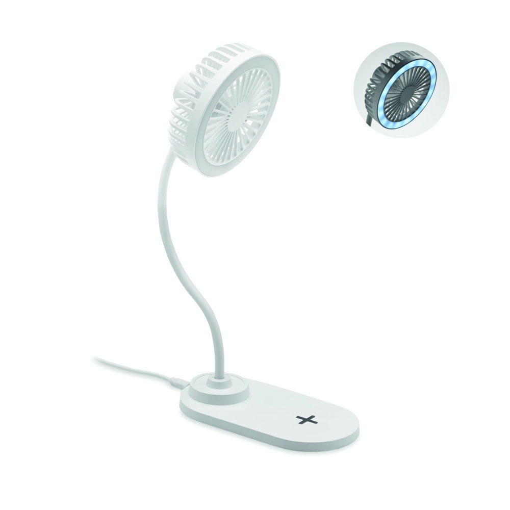 Logotrade advertising product image of: Desktop charger fan with light