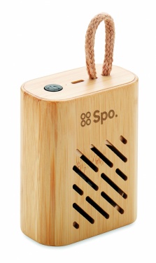 Logotrade promotional product picture of: 3W Bamboo wireless speaker