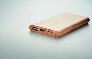 Logotrade corporate gift image of: 4000 mAh Bamboo power bank