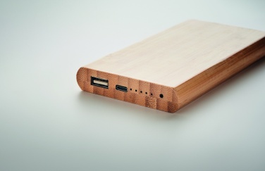 Logo trade corporate gifts picture of: 6000 mAh Bamboo power bank