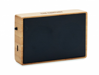 Logo trade advertising products picture of: Solar bamboo wireless speaker