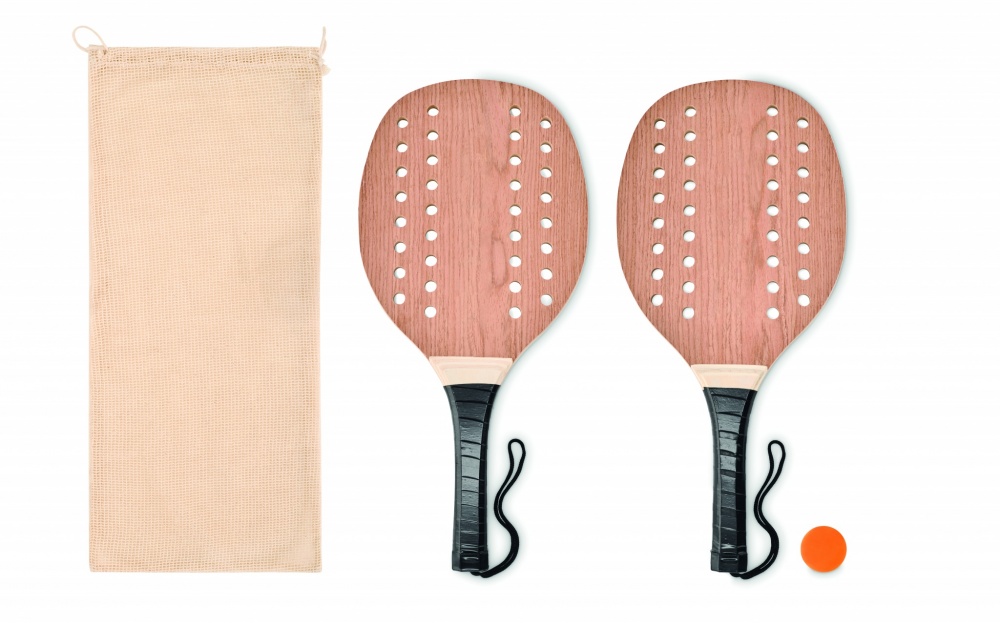 Logotrade promotional gift picture of: Rosewood beach tennis set
