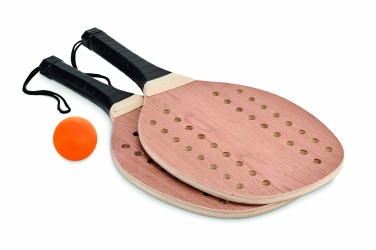 Logo trade promotional giveaways picture of: Rosewood beach tennis set