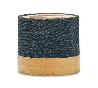 Logo trade promotional gifts image of: Bamboo RPET wireless speaker