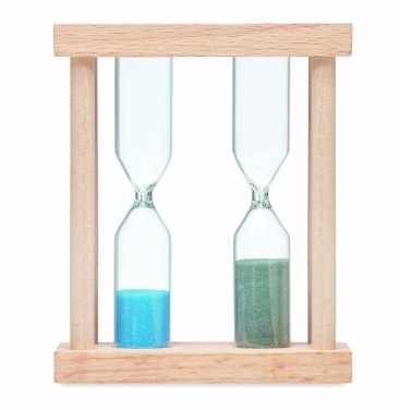 Logotrade advertising products photo of: Set of 2 wooden sand timers