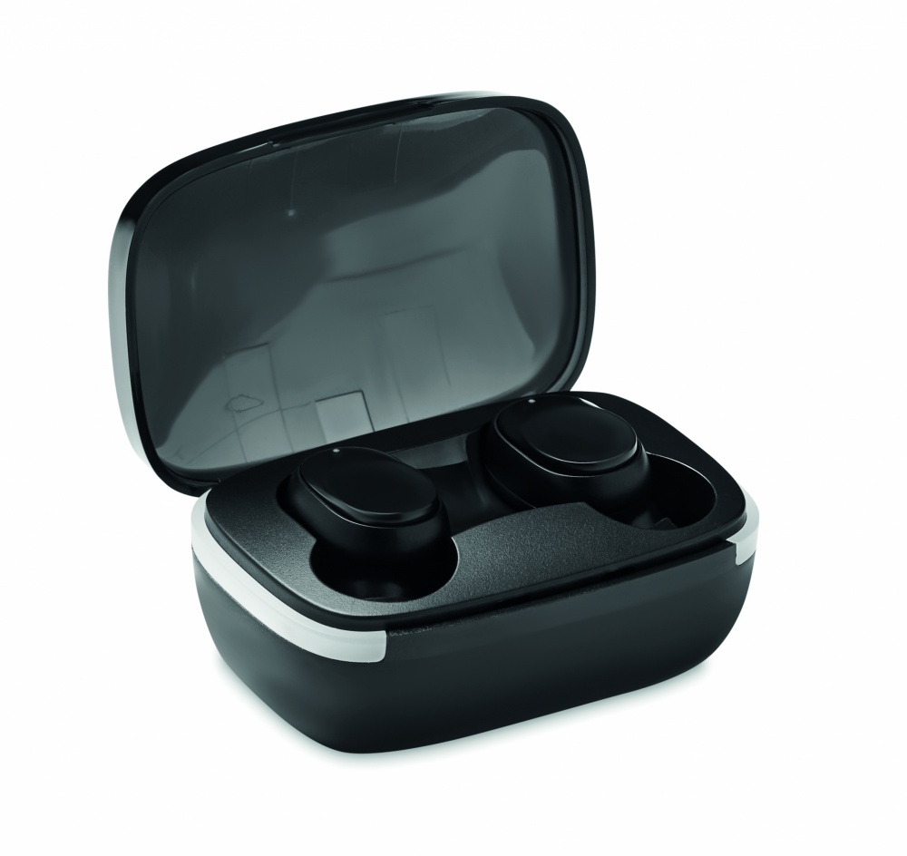 Logo trade promotional items image of: TWS earbuds with charging case