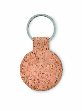 Logotrade promotional product image of: Round cork key ring Mikkeli