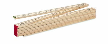 Logo trade promotional gift photo of: Carpenter ruler in wood 2m
