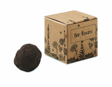 Logo trade corporate gifts image of: Seed bomb with bee flowers