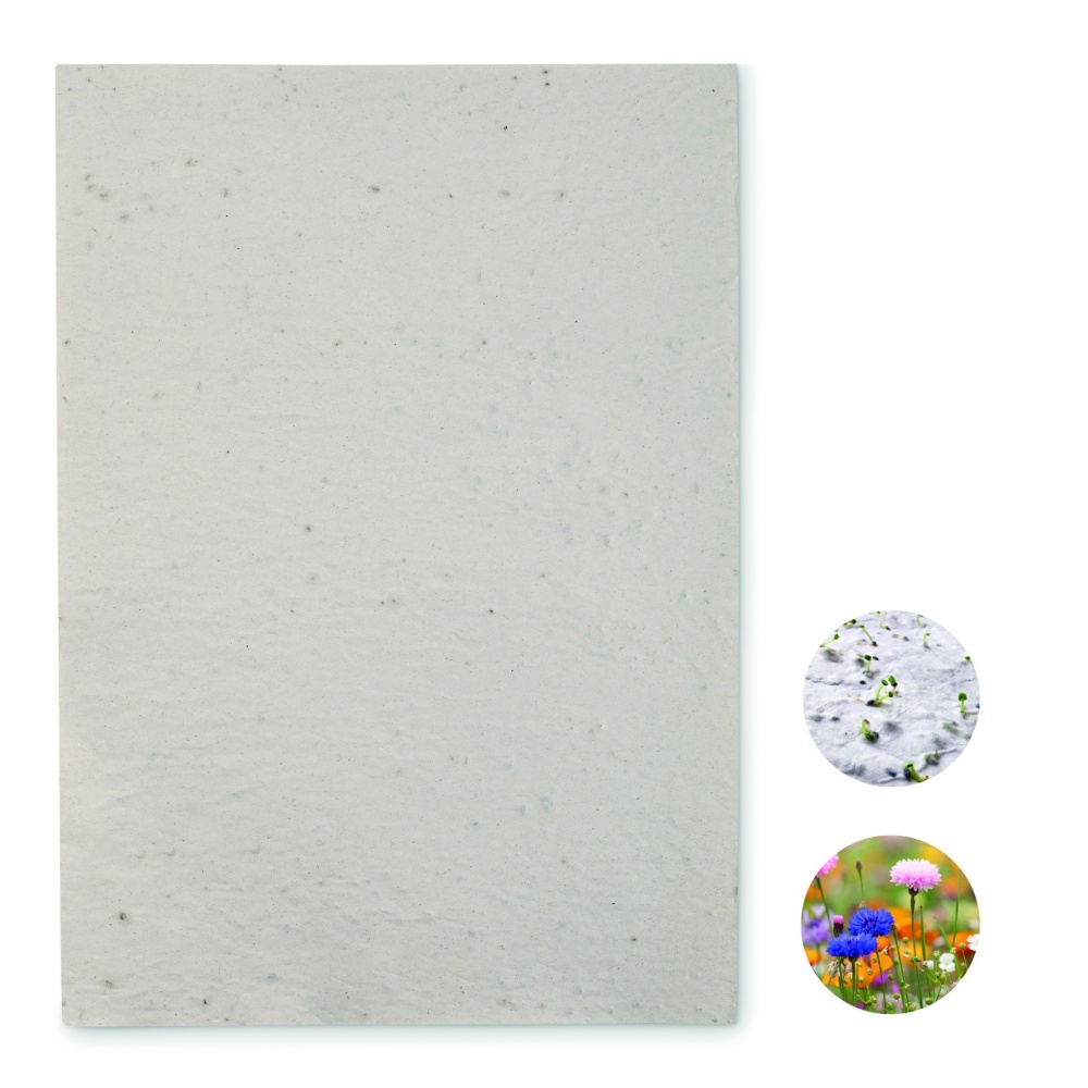 Logo trade corporate gifts picture of: A4 wildflower seed paper sheet