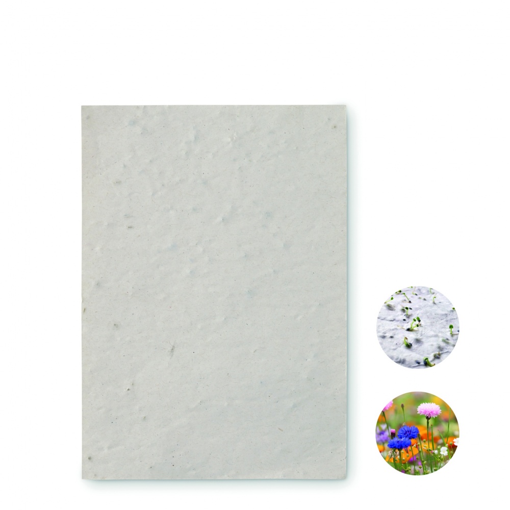 Logo trade advertising products picture of: A6 wildflower seed paper sheet