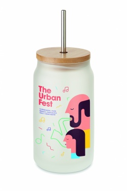 Logo trade advertising products image of: Sublimation mason jar 400 ml