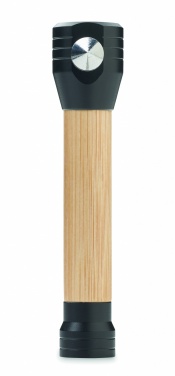Logotrade promotional gift picture of: 3-in-1 bamboo flashlight with an emergency hammer and seatbelt cutter