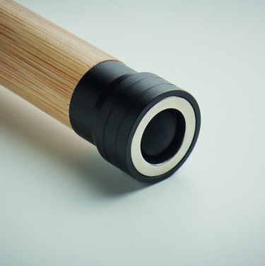 Logotrade promotional item picture of: 3-in-1 bamboo flashlight with an emergency hammer and seatbelt cutter