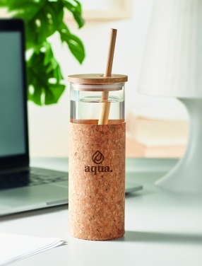 Logo trade advertising products image of: Glass tumbler sleeve 450 ml