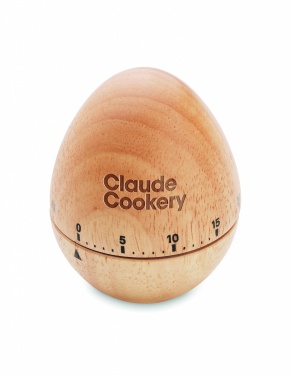 Logo trade business gifts image of: Pine wood egg timer