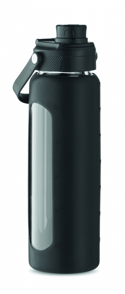 Logo trade promotional items picture of: Glass bottle with sleeve 750 ml