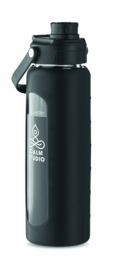 Logo trade promotional gift photo of: Glass bottle with sleeve 750 ml