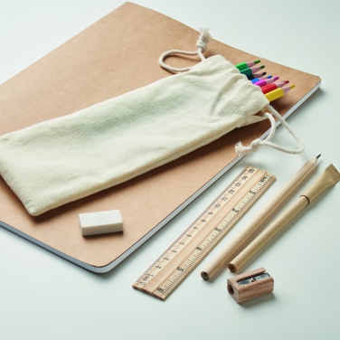 Logo trade advertising products image of: Kids drawing set in drawstring