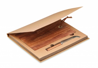 Logo trade promotional merchandise photo of: Acacia wood cheese board set Hannover