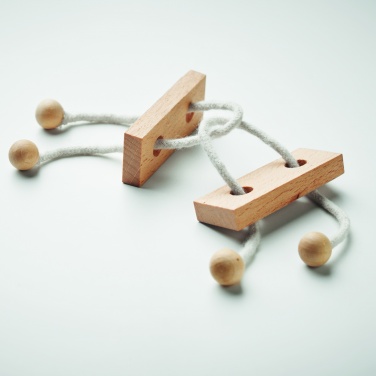 Logo trade promotional merchandise picture of: Wooden brain teaser rectangle