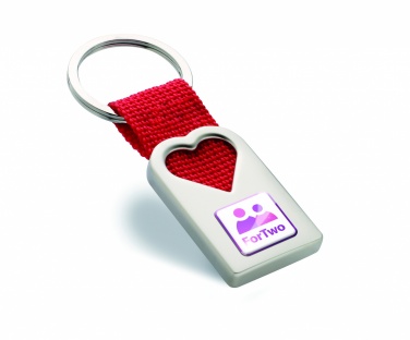 Logotrade advertising products photo of: Heart metal key ring Kemi