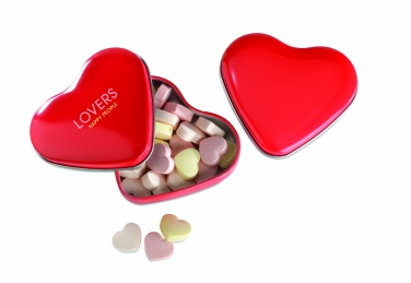 Logotrade advertising products photo of: Heart tin box with candies