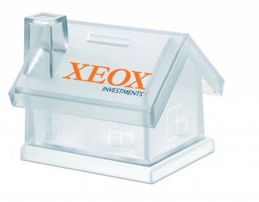 Logotrade corporate gift image of: Plastic house coin bank