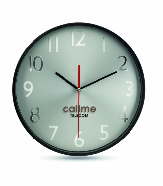 Logotrade promotional gift image of: Wall clock w silver background