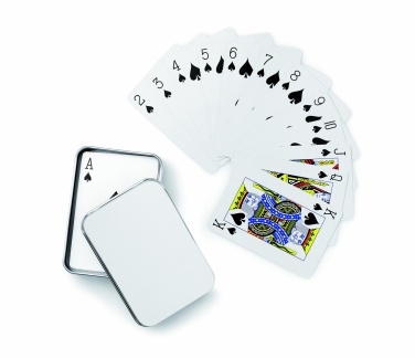 Logo trade promotional items picture of: Playing cards in tin box