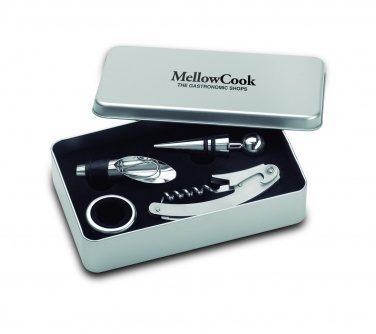 Logo trade promotional giveaway photo of: Wine  set in tin box