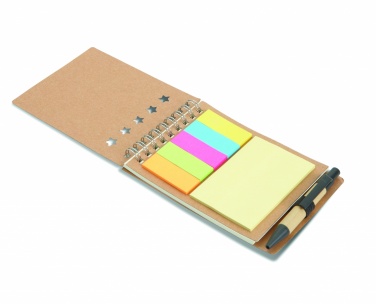 Logo trade promotional item photo of: Notepad with pen and memo pad